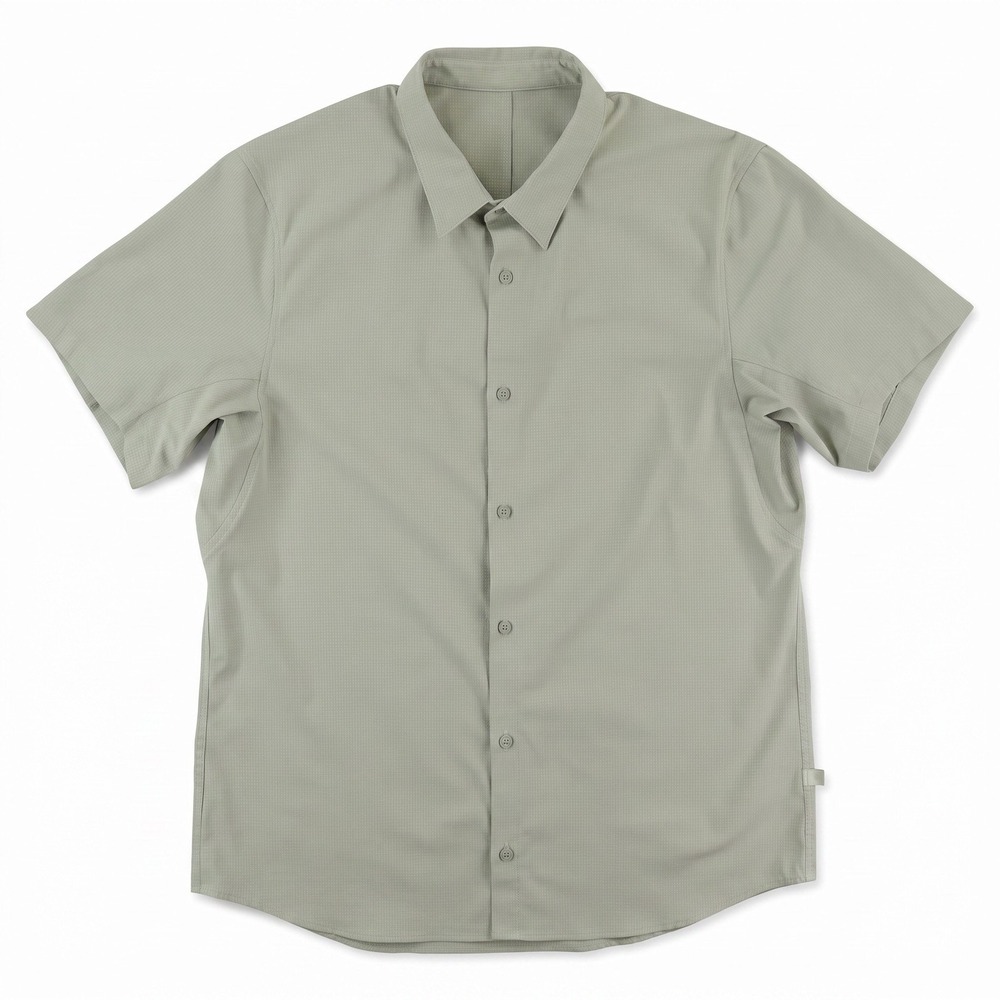 Lululemon Airing Easy Short Sleeve Shirt Mens XL Grey Sage Athleisure
